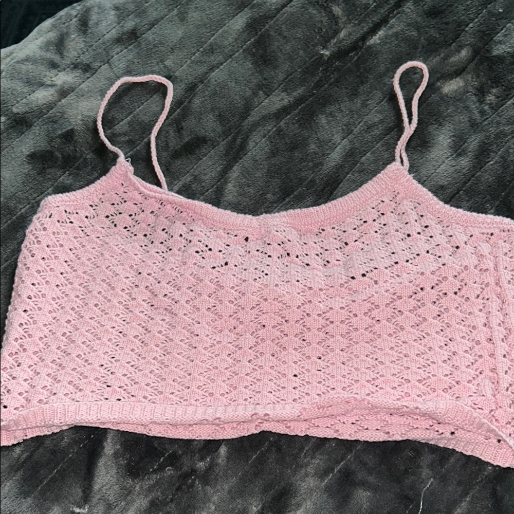 Pink Lace Knit Women's Top - LA Hearts